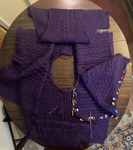 Started knitting about a year ago and just finished my second sweater ...