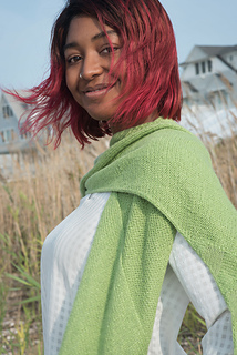 Grass and Stone, knit in Shibui Knits Pebble & Reed, shown in Trellis