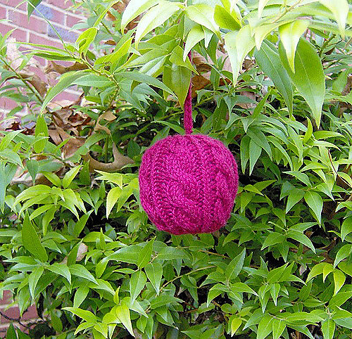Cabled Globe Ornament photo 1
