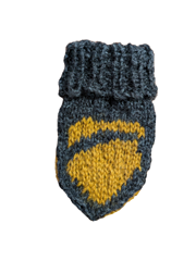 Thumbless baby mitts- Gullet (Goldie) shield in Finull