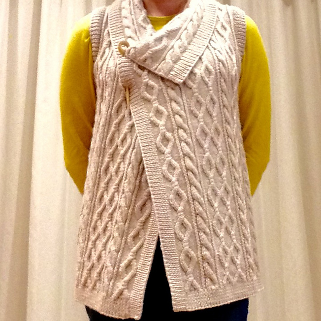 Ravelry Wrap Cable Vest pattern by Cleckheaton