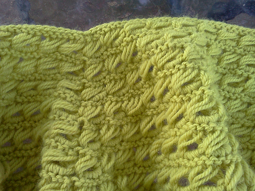 Strikket Broomstick-lace-sjal - Karlie Robinson