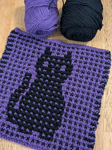 Cat Mosaic Dishcloth