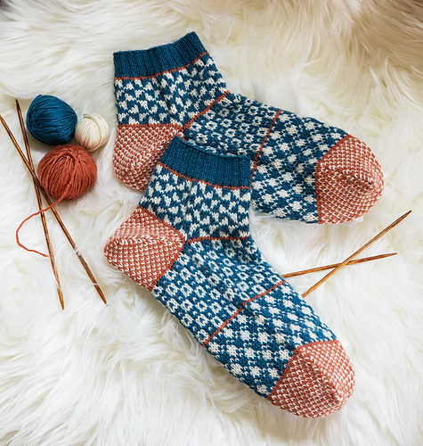 Mini Maine-motiv Sokker - Long Thread Media