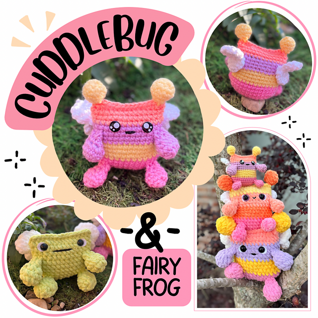 Ravelry Cuddlebug & Fairy Frog pattern by kawaiicuddlebug