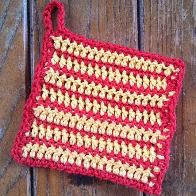 Ravelry Square Potholder 9208 pattern by The Spool Cotton Company