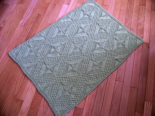 Reversible Bath Mat Rug, Afghan, Blanket
