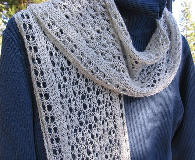 Ravelry Felicity Beaded Lace Scarf pattern by Kelli Neeley