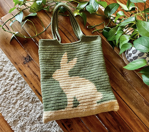 Bunny Tapestry Tote Bag