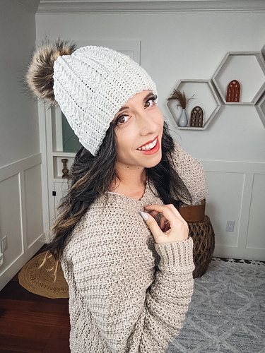 Snowy Wheat Stitch™ Puff Crochet Hat photo 10