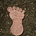 Happy Foot Coaster pattern 