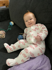 CJ is also a fan of yarn! 