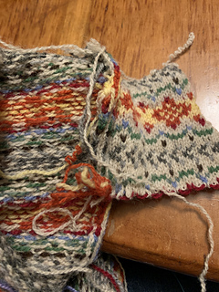 After grafting the new front to the sleeve, I was left with flaps from the original front.