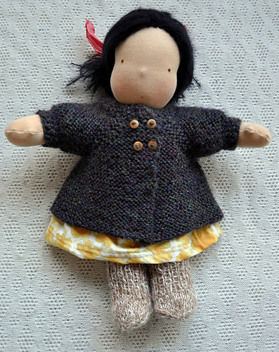 Penelope’s Pea Coat - Waldorf Doll Sweater - R