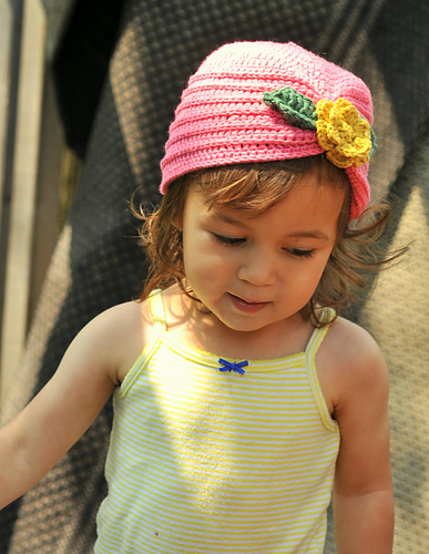 Crochet Toddler Turban with Flower photo 5