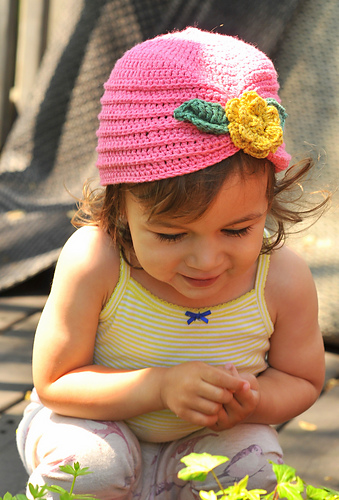 Crochet Toddler Turban with Flower photo 4