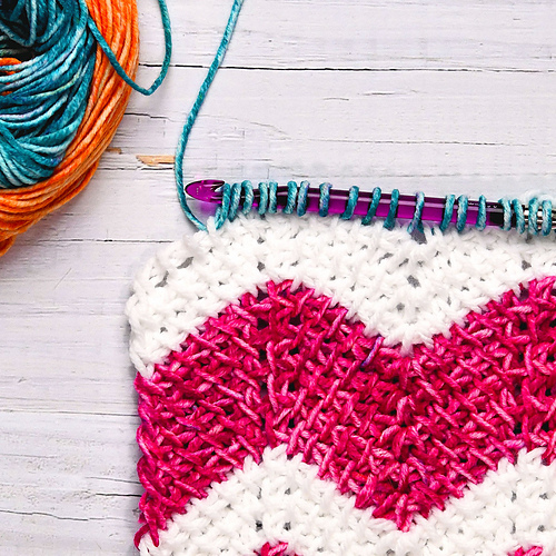 Happy Tunisian Baby Blanket photo 4