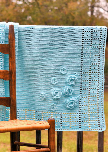 Blue Roses Baby Blanket photo 6
