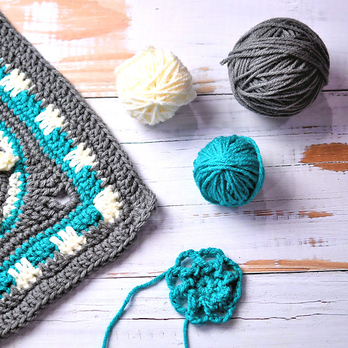 Celestial Landing Afghan Square photo 3