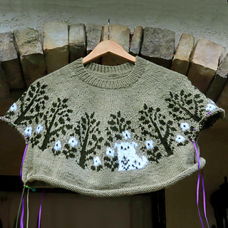 I got this much done using 1 ball of the main color, "Fern."