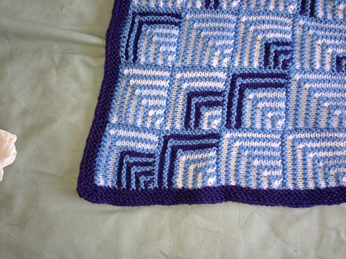 Mitered Knit Baby Blanket photo 4