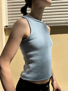 Boatneck tank top in Filcolana Merci