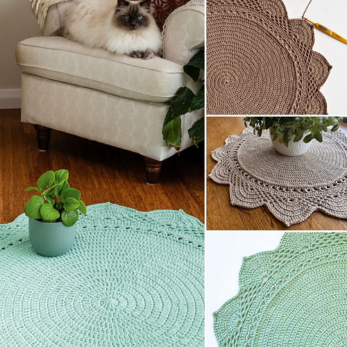 Aster Crochet Rug and Doily