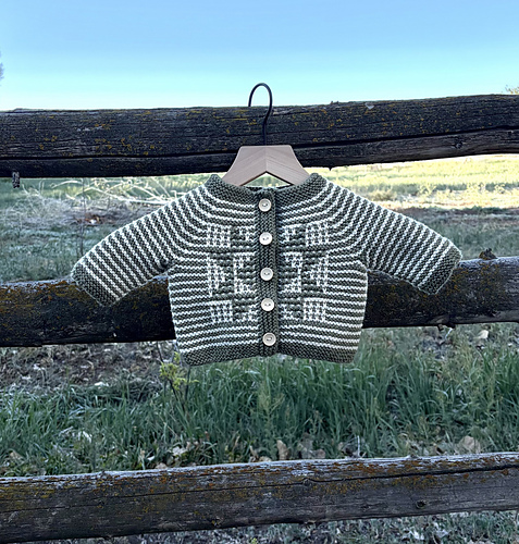 Barn Quilt Baby Sweater