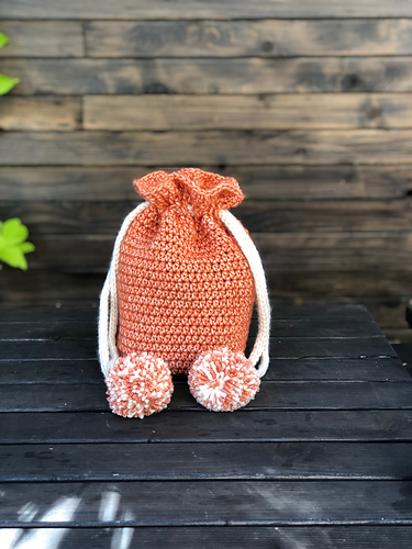 Drawstring Pom Pom Bag photo 4