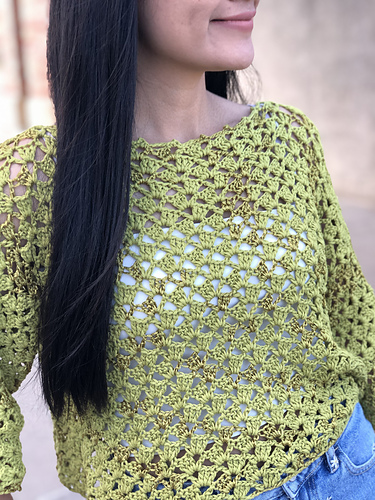 Lacy Crochet Genser Top - Wannipa Yunker