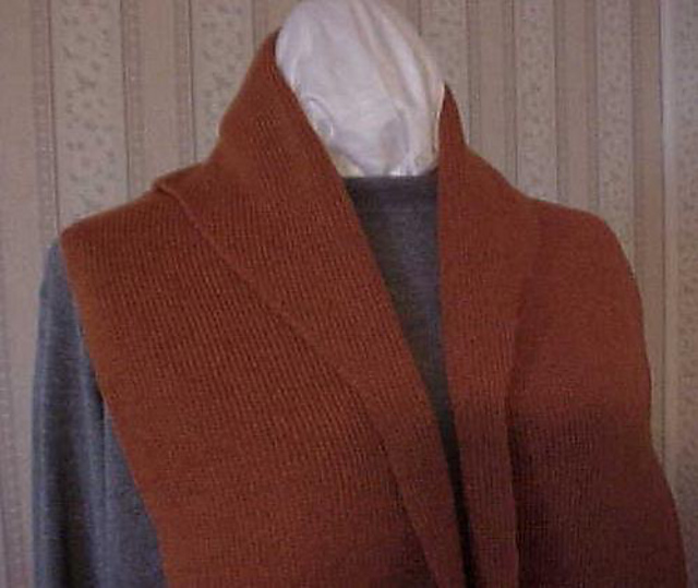 Ravelry MK Rolled Collar Scarf pattern by Stephanie Widmann