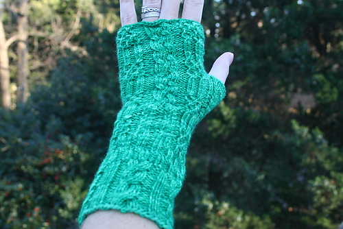 Bavarian Style Grey Fingerless Mittens photo 8