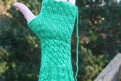 Bavarian Style Grey Fingerless Mittens photo 9