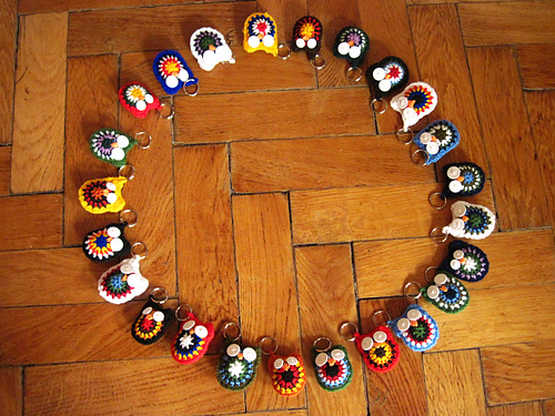 Owl nøkkelring - knitnena