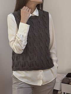 Ravelry: The Knitonomy Pearl Vest pattern by Magdalena Parker