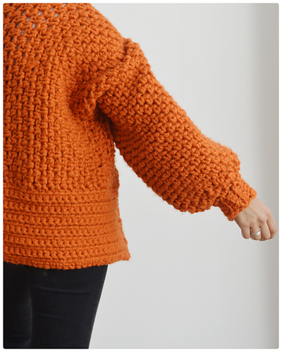 Stor Oransje Cardigan - KNITSAFARI