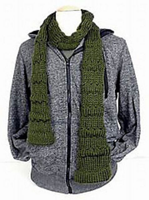 Man's Corrugated Stitch Scarf