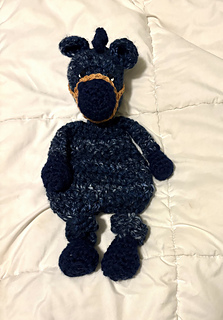 Restitched the eyes with brown yarn.
