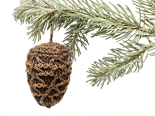 Knitted Pinecone Ornaments - Jesie Ostermiller