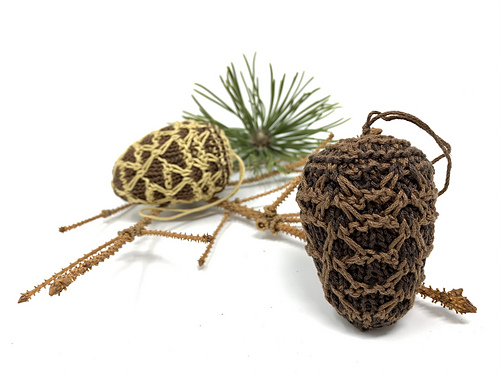 Knitted Pinecone Ornaments - Jesie Ostermiller