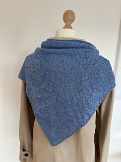 Pure Silk Poppy blue & Paillette Lavendel