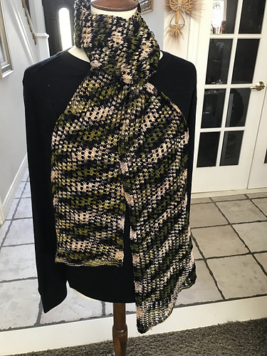 First scarf completed and I am so happy with it : r/knitting