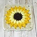 Sunflower Sunburst Granny Square pattern 