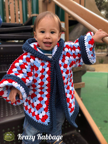 Hexagon Granny Square Hooded Cardigan photo 1