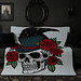 Mosaic Skull and roses pattern 