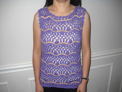25-G675V Cotton Neat Crochet Vest photo 2
