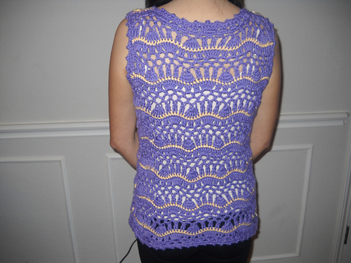 25-G675V Cotton Neat Crochet Vest photo 3