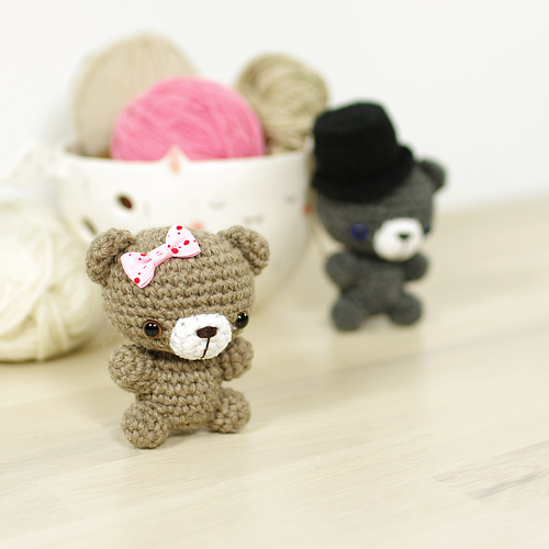 Tiny Teddy Bear with a Top Hat photo 2