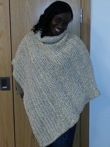 Cozy Cowl Neck Poncho #L10742 photo 2