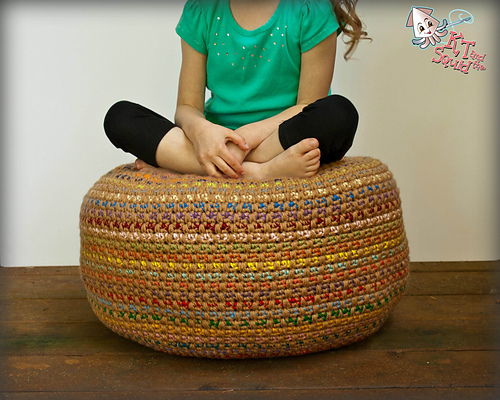 Stash Busting Monster Pouf